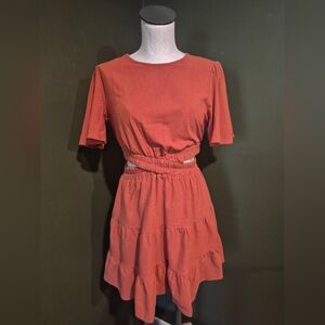 Elegant Rust Colored Dress